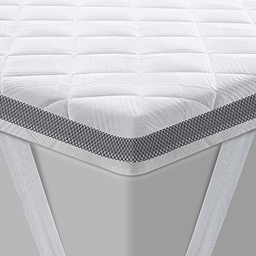 Produktbild: bedstory gel topper 120 x 200 cm, 7.5 cm kaltschaum, atmungsaktiver 3d bezug