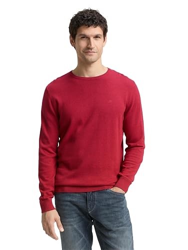 Produktbild: TOM TAILOR Herren V-Ausschnitt Strickpullover Crewneck, Ever Green, XL EU