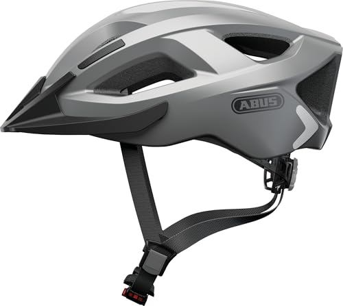 abus aduro 2.0 fahrradhelm mit licht, sportlicher stadthelm für männer und frauen