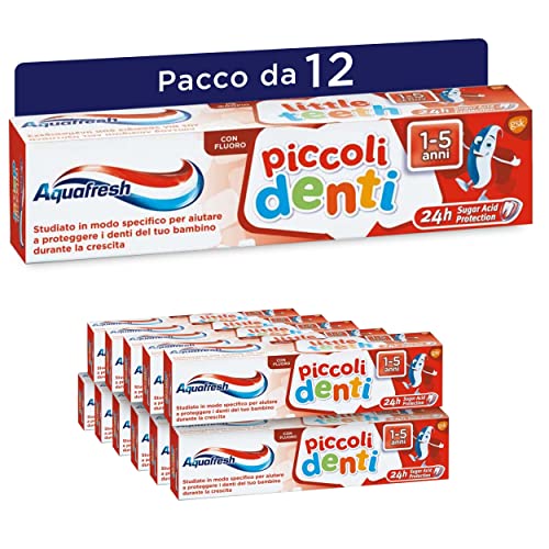Produktbild: aquafresh zahnpasta für kinder 1-5 jahre, sanfte reinigung, 12 x 50 ml