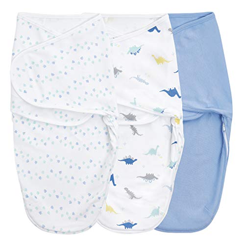 aden + anais essentials baby-pucksack easy swaddle 3er-pack 100% baumwolle dino-rama