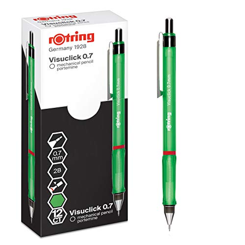 rOtring druckbleistift visuclick grün transparent 12-stück set