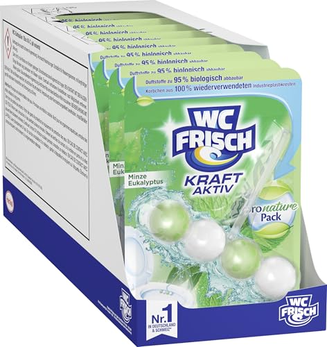 wc-frisch kraft aktiv pro nature duftsteine minze eukalyptus 10er pack biologisch abbaubar