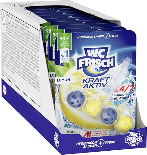 wc frisch kraft aktiv duftspüler lemon, 10er pack, langanhaltend frischer wc duft