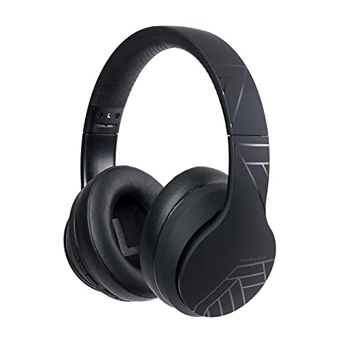 powerlocus p6 bluetooth kopfhörer kabellos over ear mit super bass, 40 std spielzeit - schwarz