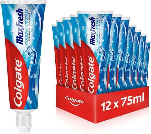 colgate max fresh kühlende cristalle zahnpasta 12er pack ab 17,68