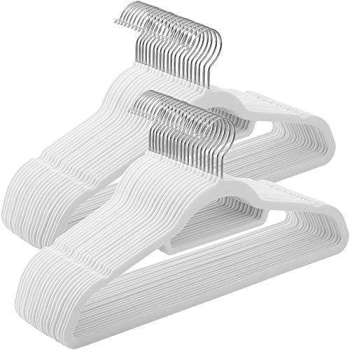 kleiderbügel samt 50er set SONGMICS rutschfest 360 drehbar platzsparend 43,5 cm