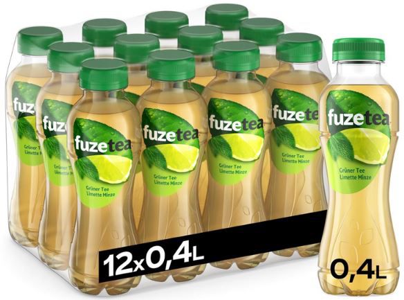 fuze tea 12er pack grüner tee limette minze ab 8,99 euro