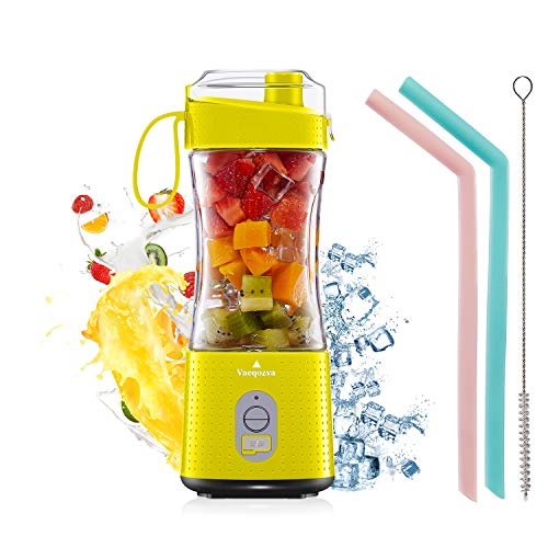 mixer smoothie maker vaeqozva 380ml tragbarer usb blender für shakes und smoothies, gelb