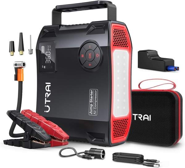 utrai jstar 5 car jump starter 2000a 12v 4-in-1 power bank 24000 mah LED torch