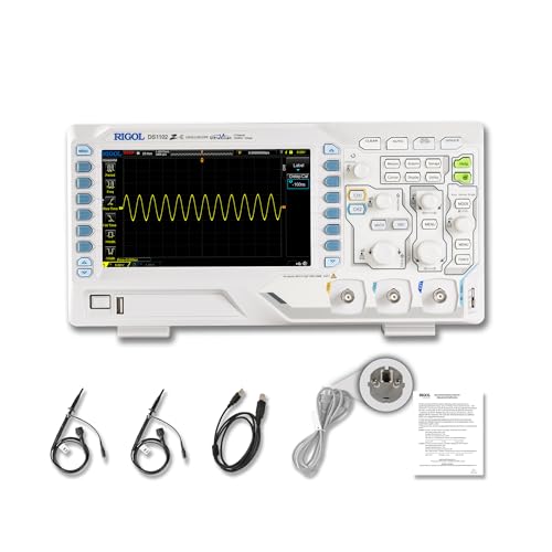 rigol oszilloskop ds1102z-e 100mhz 2 analogkanäle 7-zoll tft-display 221,52