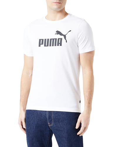 puma herren t-shirt ess logo, puma white, größe xl eu