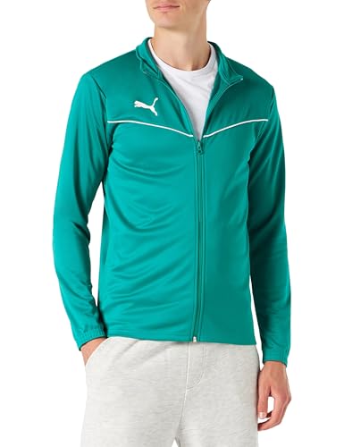 puma trainingsjacke herren teamrise poly jacket grün pepper green white m