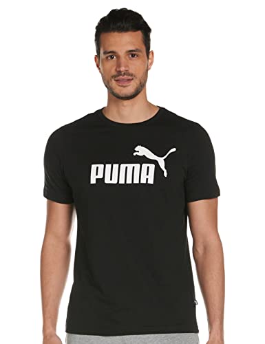 puma t-shirt heren ess logo, zwart, maat xs eu