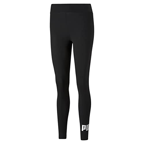 puma damen leggings schwarz mit logo, größe xl