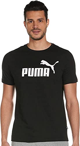 puma herren t-shirt ess logo tee schwarz, größe m eu