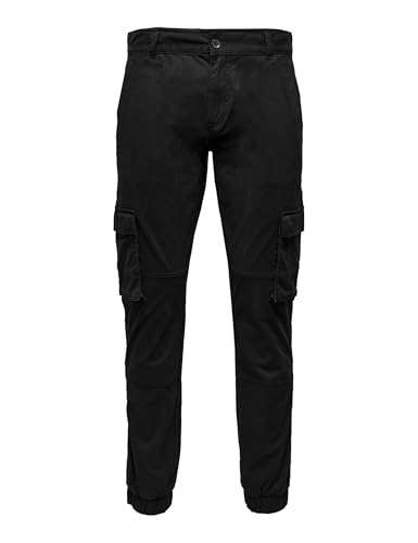 only & sons cargo hose herren ons.cam stage 6687 grau tapered fit w27-w38 33w/34l
