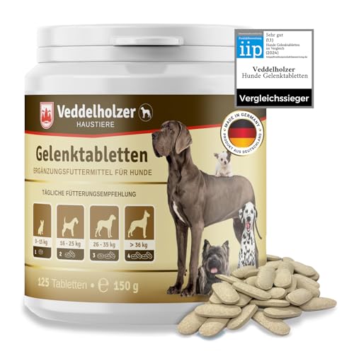 Hunde gelenktabletten mit grünlippmuschel, msm, teufelskralle, glucosamin - 125 kapseln