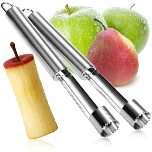 apple cutter 2 x edelstahl von com-four, praktische entkerner für gebackene äpfel
