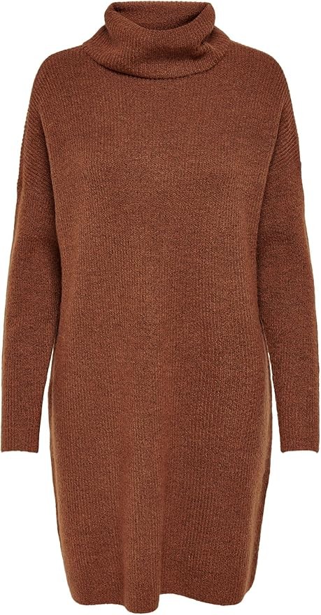 Langer Wollpullover-Kleid ONLJANA mit Cowlnck