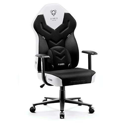 Produktbild: diablo x-gamer 2.0 gaming stuhl bis 150 kg, kaltschaumpolster, höhenverstellbar