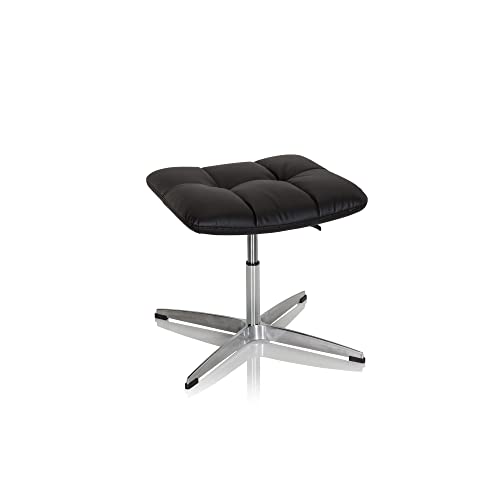 hjh OFFICE Retro hocker saranto höhenverstellbar pu schwarz für home-office