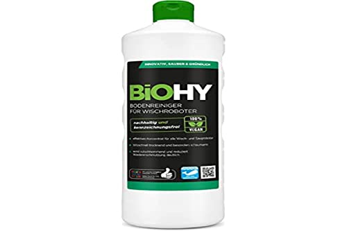 biOHY bodenreiniger für wischroboter 1l, universal entkalker 2x1l, teppich shampoo 2x1l