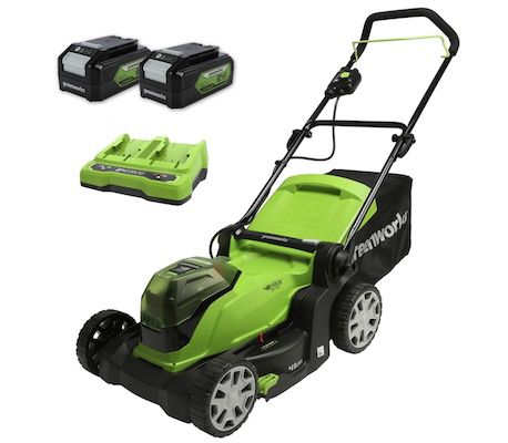 greenworks akku-rasenmäher g24x2lm41 inkl. 2x24v 4ah und ladegerät 219,99