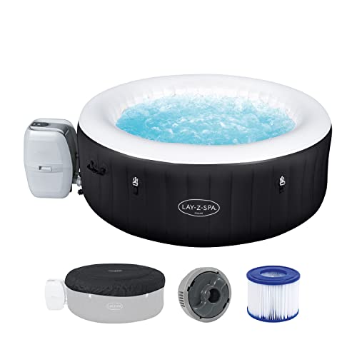 bestway lay-z-spa miami airjet whirlpool schwarz rund 180 x 66 cm für 2-4 personen