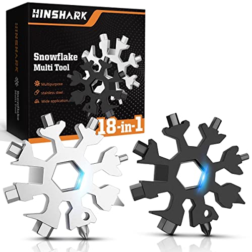 hinshark 18 in 1 schneeflocken multitool, geschenke für männer, weihnachten, geburtstag, valentinstag