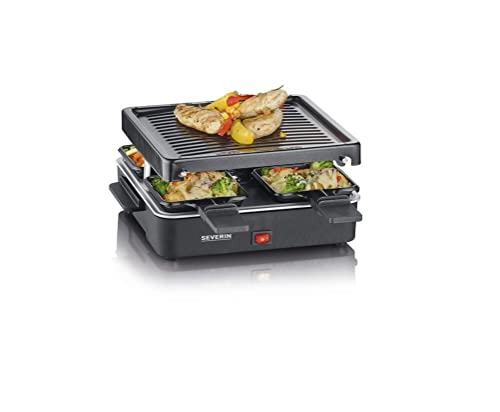 mini raclette grill severin für 4 personen schwarz rg 2370