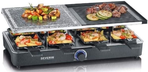 severin raclette-grill 8 personen 1300 w für 49,99 euro statt 70 euro