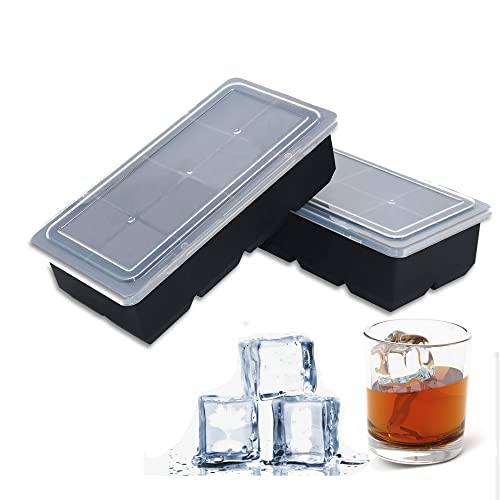 eiswürfelschale 2pack mit deckel, stapelbar, spülmaschinenfest, silikon, BPA-frei