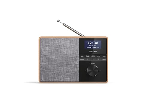 Philips R5505/10 dab+ küchenradio mit bluetooth, holzgehäuse, netz- oder batteriebetrieb