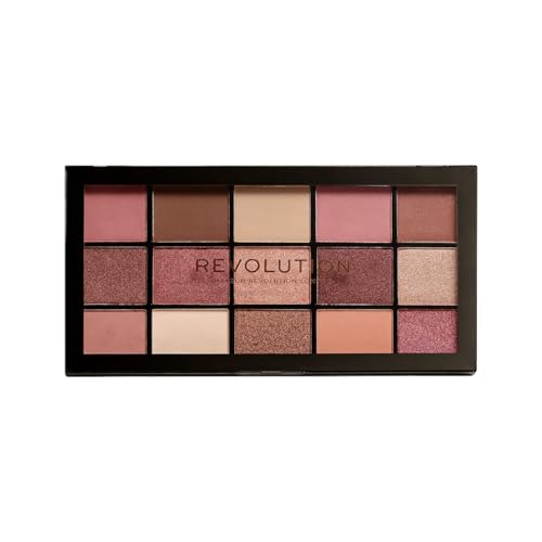makeup revolution lidschattenpalette reload, hochpigmentiert, 15 farbtöne, 16,5g