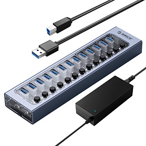 orico hub usb 3.0 aluminium 13 ports verteiler für daten und laden pc imac
