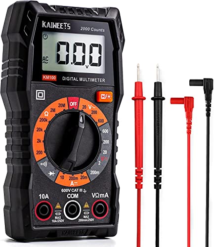 Produktbild: kaiweets multimeter km100, digital spannungsmesser für ac dc, widerstand, strom, diode