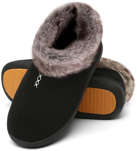 mishansha damen hausschuhe winter rutschfest warme plüsch pantoffeln memory foam gr. 36-43 eu