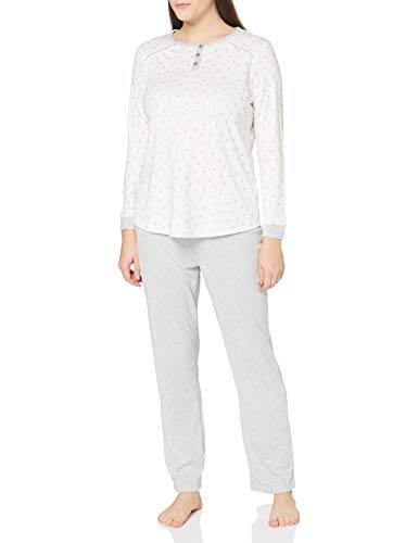 Produktbild: damart pyjama damen langarm interlock thermolact set ecru-weiß gr. 38
