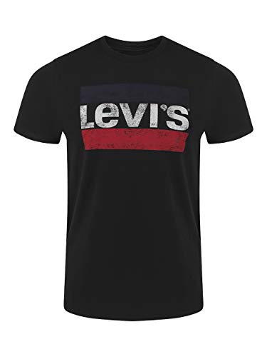 levi's herren t-shirt sportswear logo grafik schwarz gr. l
