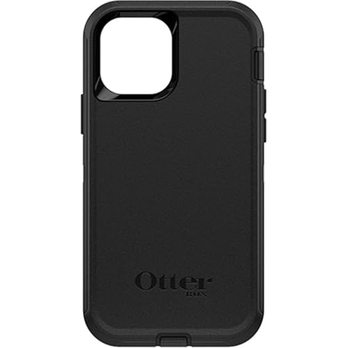 otterbox defender hülle für iphone 12 / 12 pro, stoßfest, schwarz, militärstandard getestet