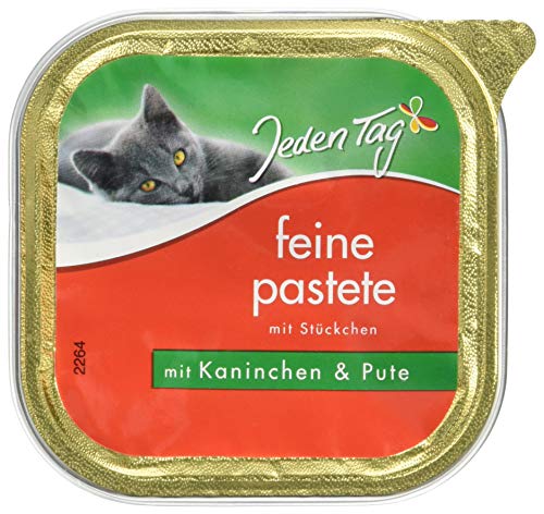 katze feine pastete kaninchen und pute 16er pack 16 x 100 g jeden tag