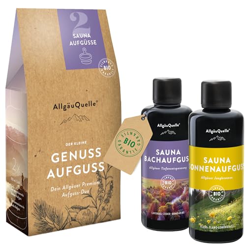 saunaaufguss set allgäuquelle, bio sauna aufgussmittel 2x100ml