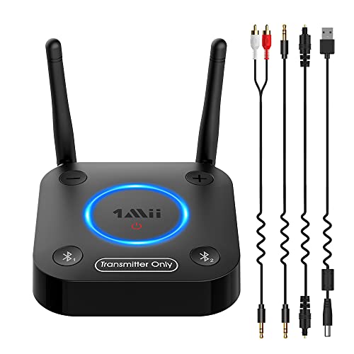 1Mii B06TX Bluetooth 5.2 transmitter für tv, aptX HD, low latency, 3,5mm AUX, optisch