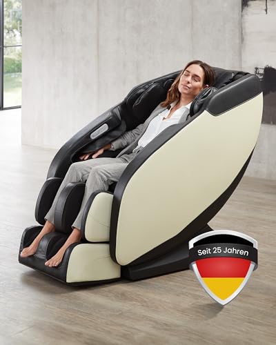 3D Massagesessel welcon Prestige II mit zero gravity, wärmefunktion, 6 programme in schwarz weiß