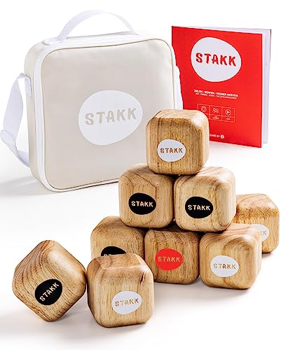 stakk outdoor-wurfspiel boccia-boule für 2-8 spieler aus holz, ab 8 jahren