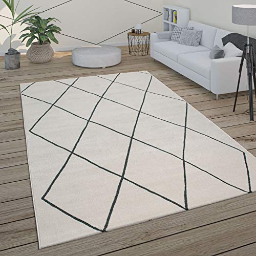 paco home teppich skandi raute muster weiß 80x150 cm verschiedene designs