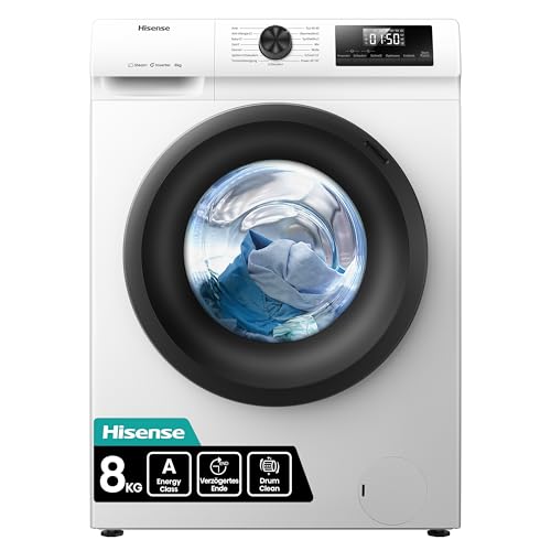 waschmaschine hisense wf1q8041bw 8kg 1400u/min dampffunktion allergie babykleidung eco