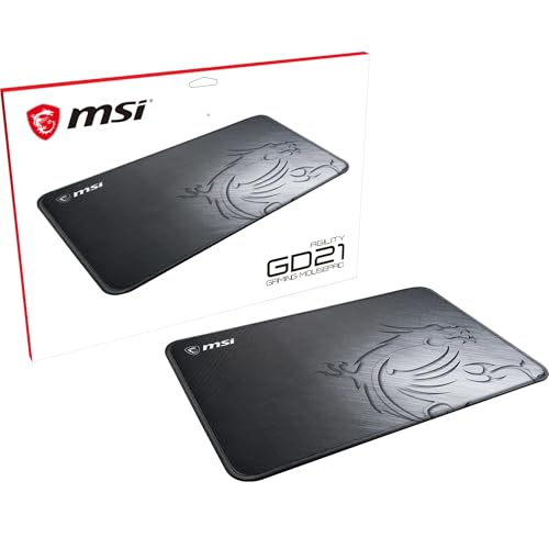 msi agility gd21 gaming mauspad mit seidentextur rutschfeste unterlage 320x220x3mm