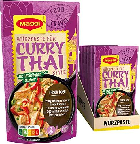 maggi würzpaste curry thai style vegetarisch ohne konzervierungsstoffe 10er pack 650g